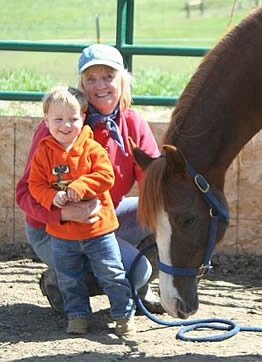 Al Marah bred Arabian mare with kids